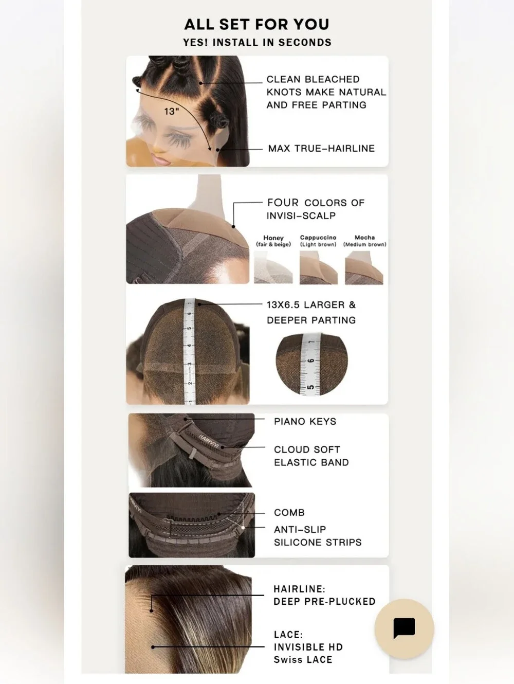 HAIRVIVI Yaki Human Glueless HD Lace Wig W/ Realistic Newborn Hairline 16 IN